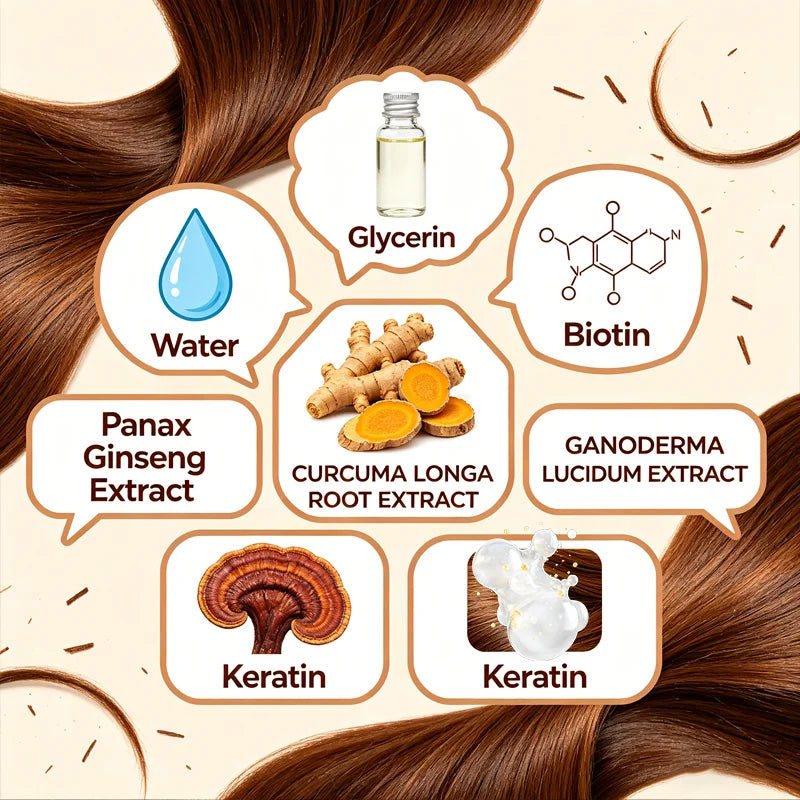 YUITIKUE Chestnut Brown Hair Dye Shampoo 10-in-1 Natural Ingredients Quick Coloring Nourishing 100ml