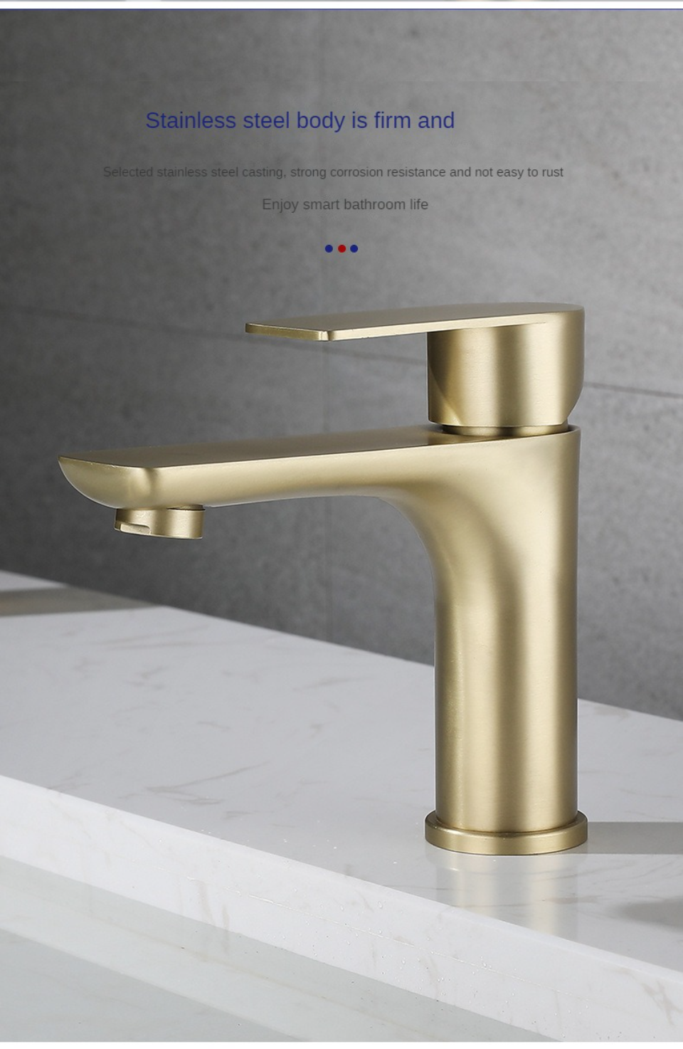 Bathroom Water Faucet Taps Cold and Hot Stainless Steel Single Hole Wash Basin Faucets Mixer Torneira Cascata Dourada