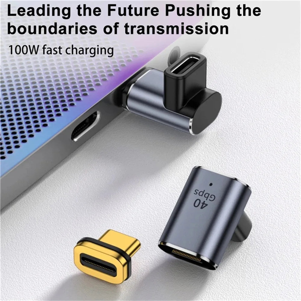 100W Type C Adapter OTG 40Gbps Magnetic Fast Data Transfer Tablet USB 4.0 Charging Converter for Phone Macbook Air Pro Laptop