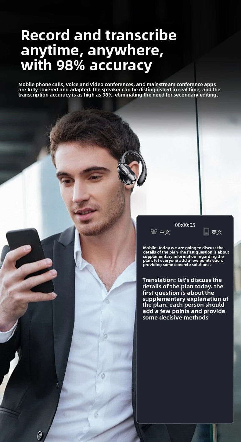 Lenovo XT80 Sports Wireless Earphones with Mics,Button Control, LED Power Display,Hifi Stereo Sound APP AI Translator Headset