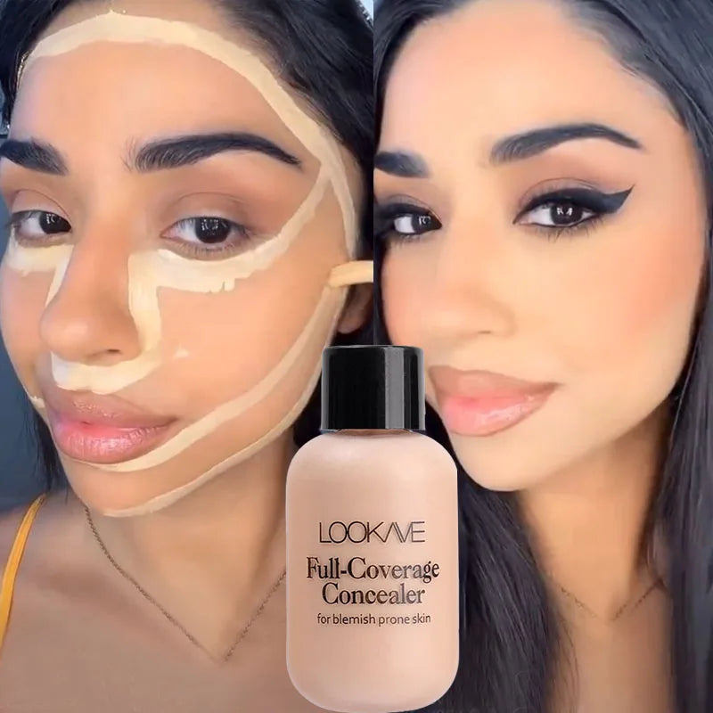 3 Colors Matte Liquid Concealer Makeup Waterproof Face Foundation Base Full Cover Concealer Whitening Face Cream Women Cosmetics