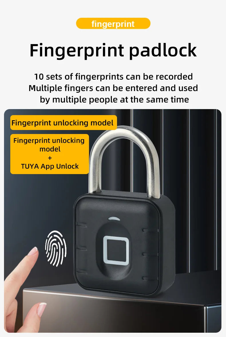 IP67 Waterproof Fingerprint Door Lock Button Cabinet Lock Gym Wardrobe Door Tuya Smart Password Padlock Electronic Door Lock