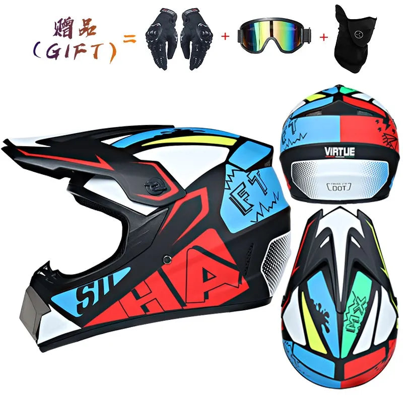 Send 3 pieces  motorcycle helmet children off-road helmet bike downhill AM DH cross helmet capacete motocross casco capacitance