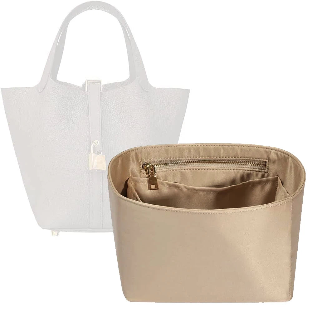 Picotin 18 Organizer Insert, Luxury Purse Organizer Insert, Silky Smooth, Fits Picotin 18/22 Bags