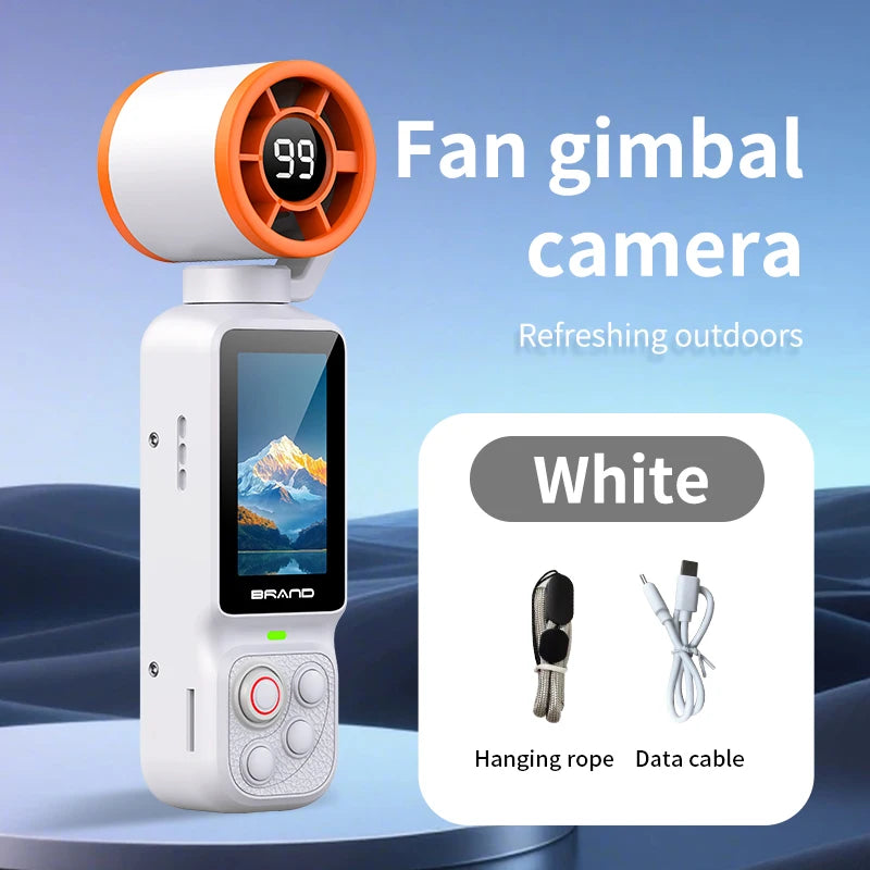 HD 2 in 1 Action Camera with 5 Speed High Speed Cooling Fan Video Recorder For Vlog YouTube Outdoor Shooting Handheld Action Cam