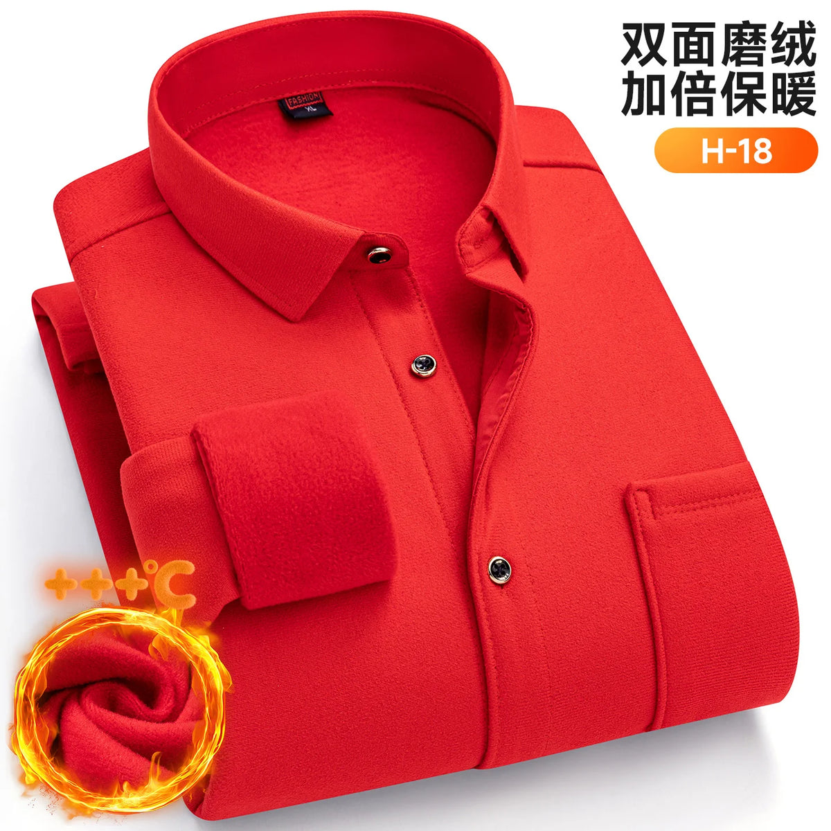 Plus Size 8XL 7XL 6XL Men's Thickene Shirt Long Sleeve Fleece Warm Winter Autumn Casual Soft Print Daily Thermal Male Clothing