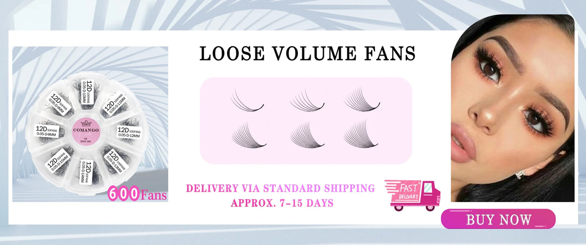 CoMango Luxury Fox Eye Brown Eyelash for Extension 5D Pre-made Lash Bundles 7-14mm Colorful False Eyelash
