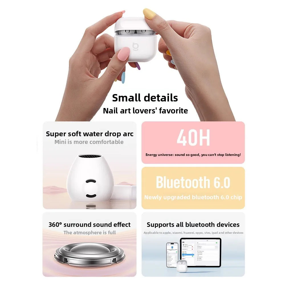 Baseus BS2 Lite TWS Wireless Earbuds Bluetooth 5.3 Mini Lightweight Earphones Long Battery Life Sport Headset with Microphone