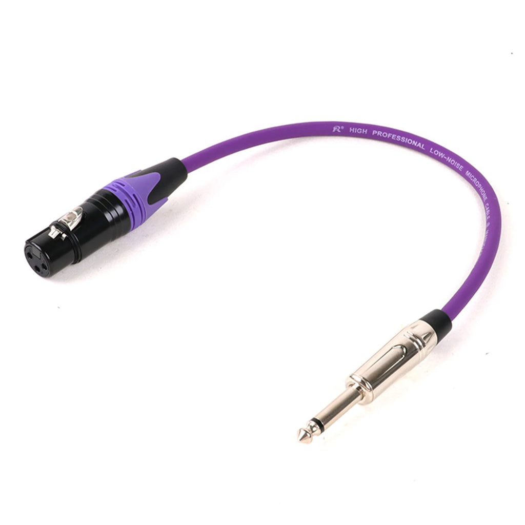 1PC 1/4 Inch (6.35mm) TS Jack to XLR Female/Male Microphone Audio Cable Unbalanced 3Pin XLR to Quarter Inch Mono Plug Mic Cord