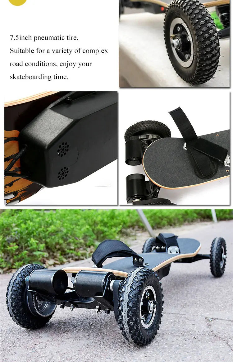 800w 700w Kit Electric Skateboard Motor Off-road with Lights Elektro-skateboard Motor-kit