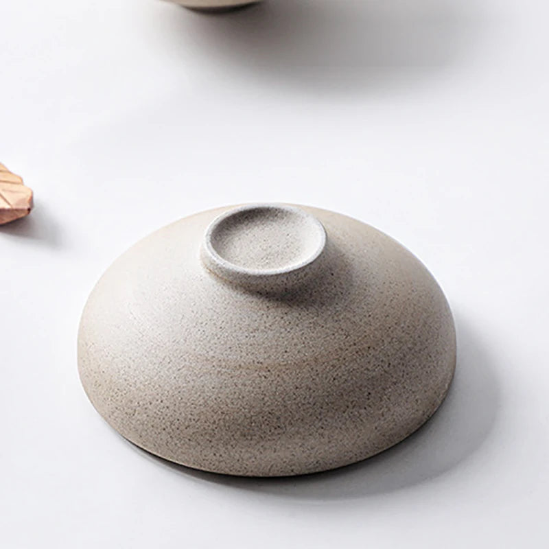 Frosted Coarse Pottery Bowl Vintage Soup Bowl Yogurt Dessert Bowl Appetizer Bowls Snack Sashimi Bowls Restaurant Tableware