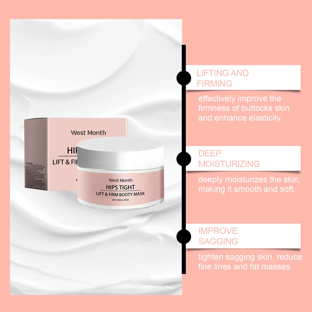 West Month Buttock Moisturizing Cream Buttock Care Firming Hydrating Moisturizing Lifting Nourishing Massage Care Cream