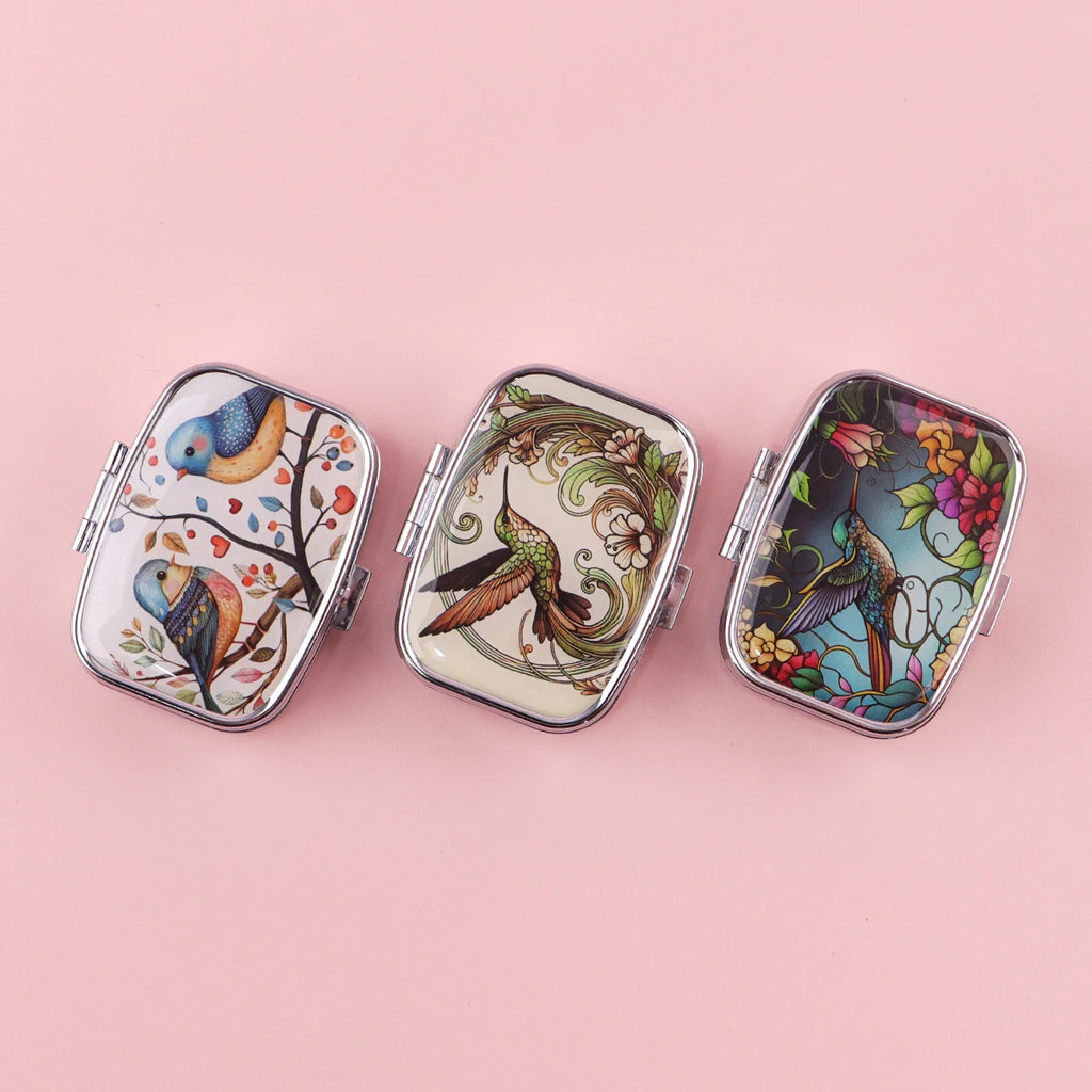 Animals Metal Medicine Box Bird Pill Packaging Health Products Butterfly Moisture Resistant Storage Case Personalized Casket
