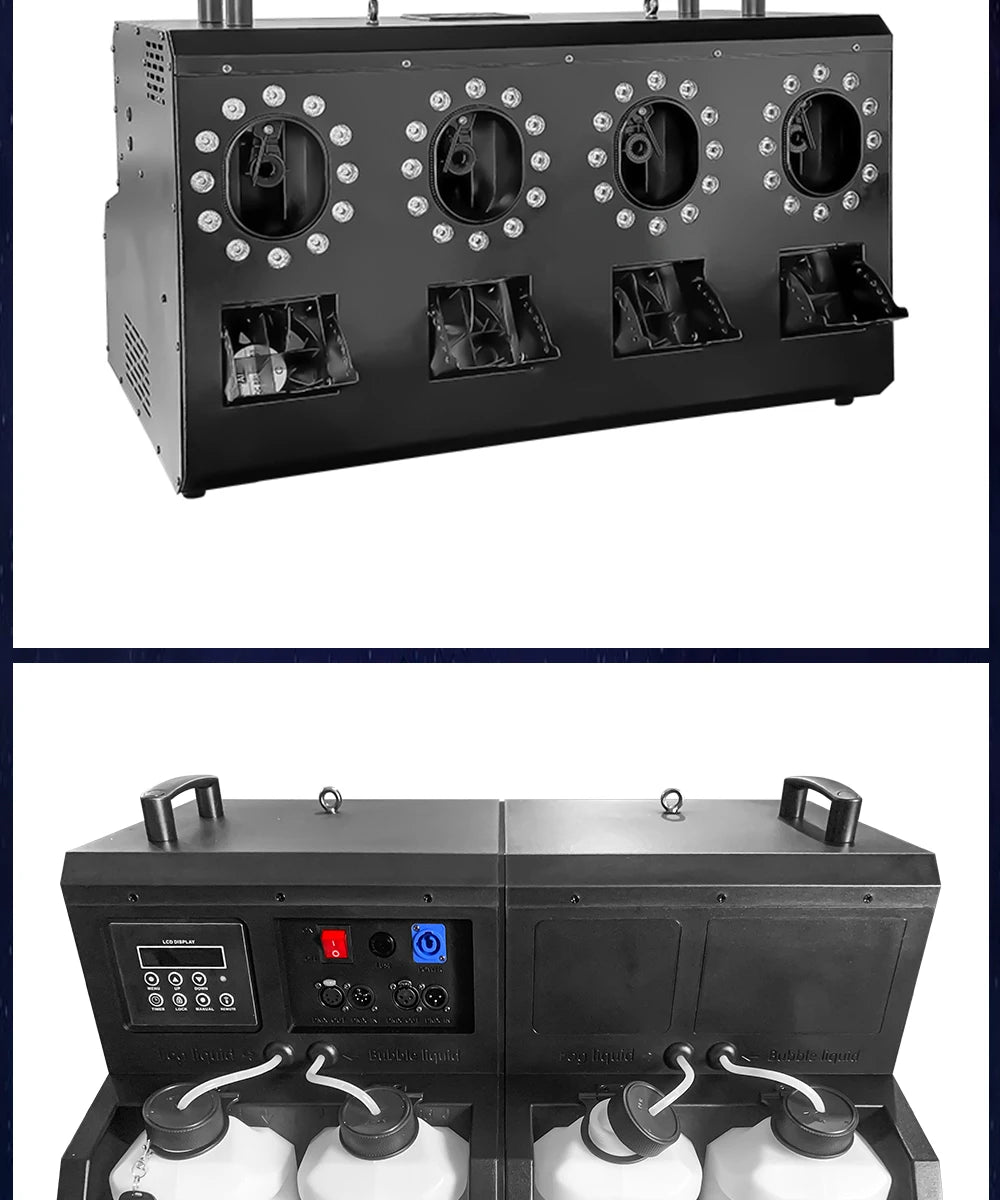 1500W 3000W LED Bubble Fog Machine DMX512 Smoke Fog Bubble Lighting Blower RGBW Stage Event Wedding Party Bar DJ Club