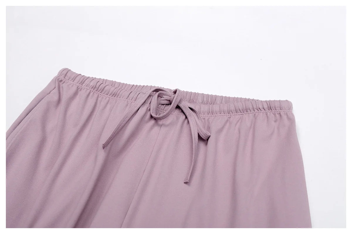 Women's High Waist Drawstring Yoga Pants Hanging Wide Leg Loose Casual Pants Women's Sports Pants Fitness Running Elastic Pants