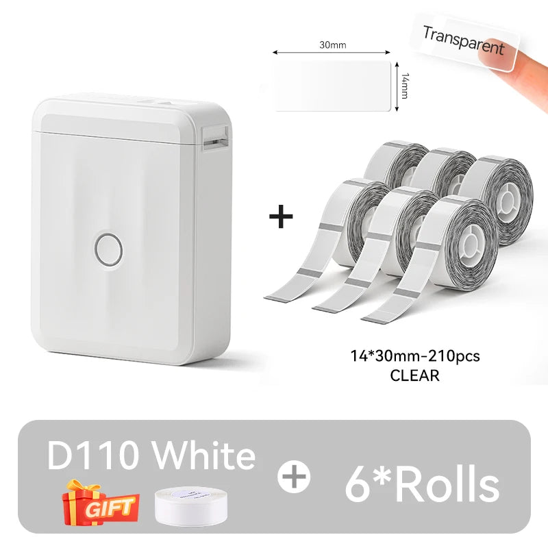 Niimbot D110 Mini Portable Thermal Printer Smart Pocket Self-adhesive Label Printer Bluetooth Price Label Sticker Maker For Home