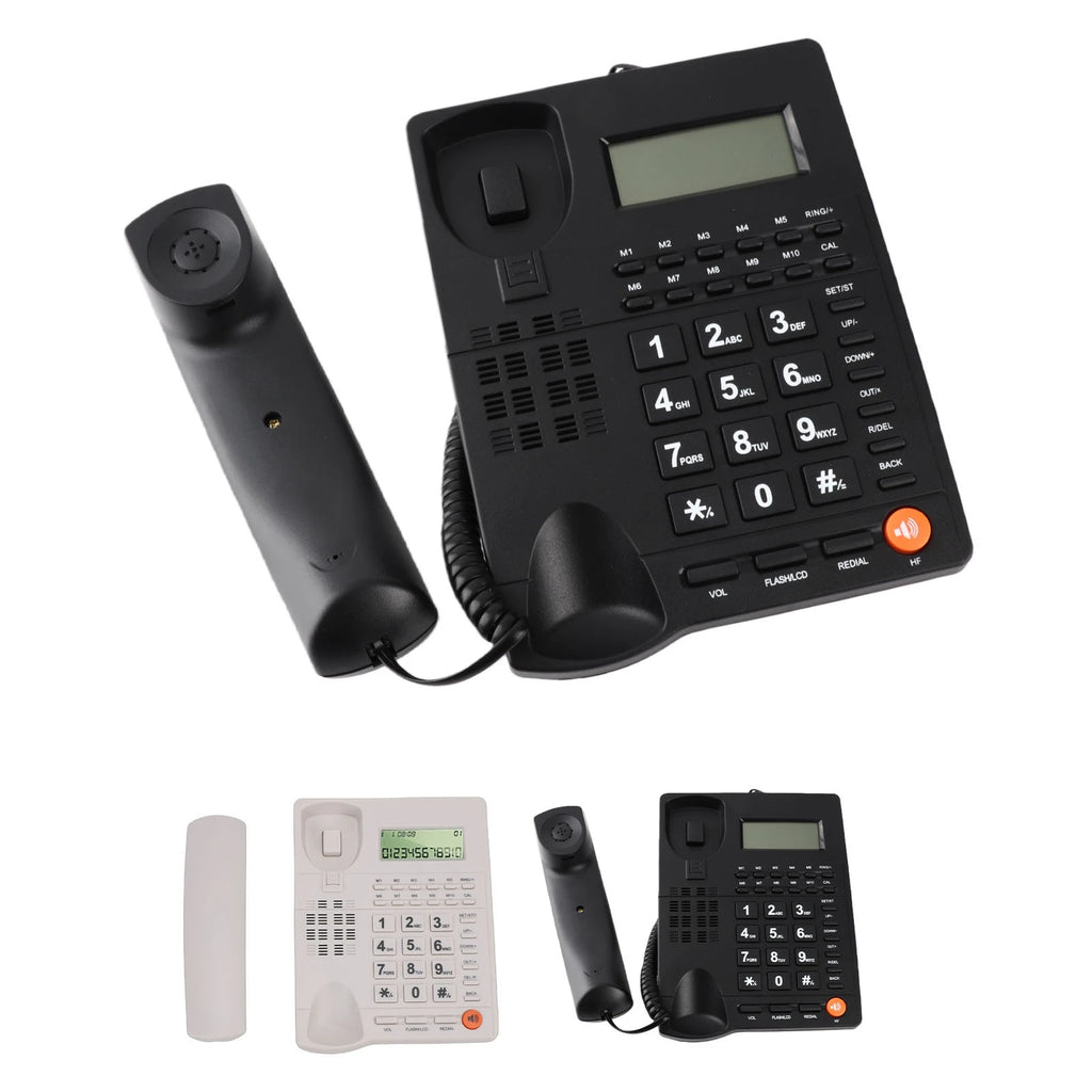 Corded Desk Telephone Corded Landline Phone Caller ID Hotel Home Phone Large Key Telephone with Speaker Clear Display Home Phone