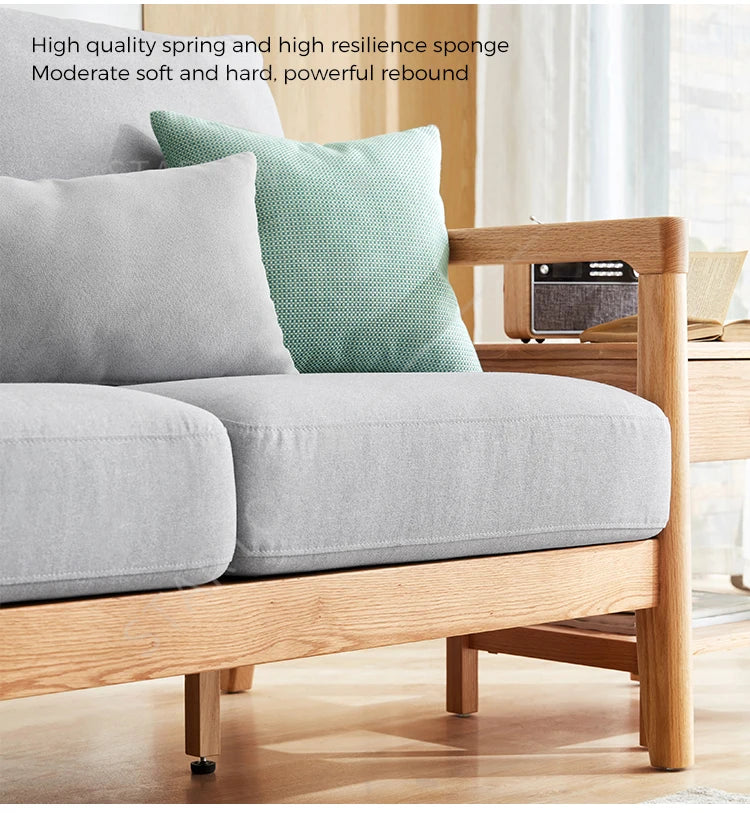 Wooden Sofa with Removable Cover Feature