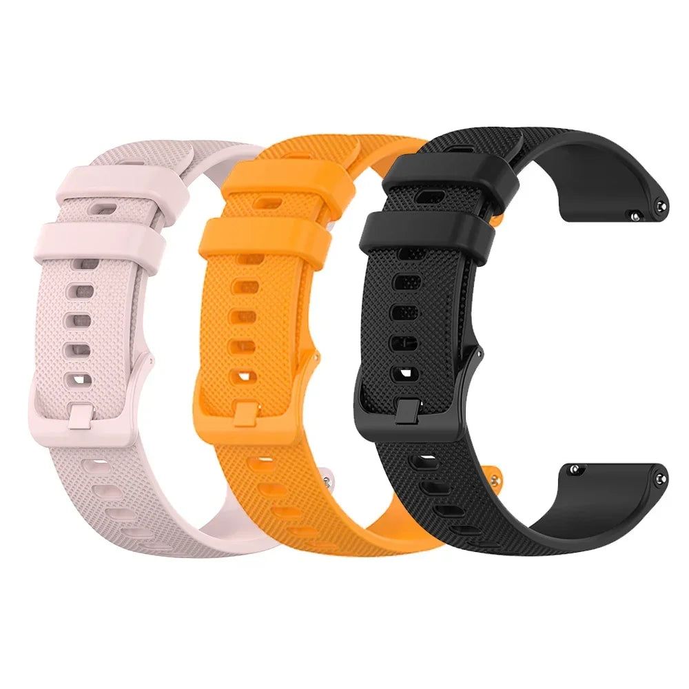 Silicone Strap 20mm For Garmin Forerunner 645 165 245 245M/Vivoactive 5 3 Wristband Bracelet For For Garmin Venu SQ SQ2 Band
