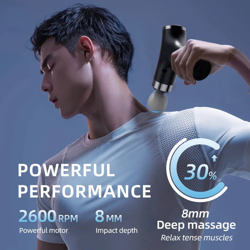 Intelligent Multifunctional Massage Gun Handheld Detachable Long-Handled Elbow Fascia Muscle Relaxation Massager Home Office Use