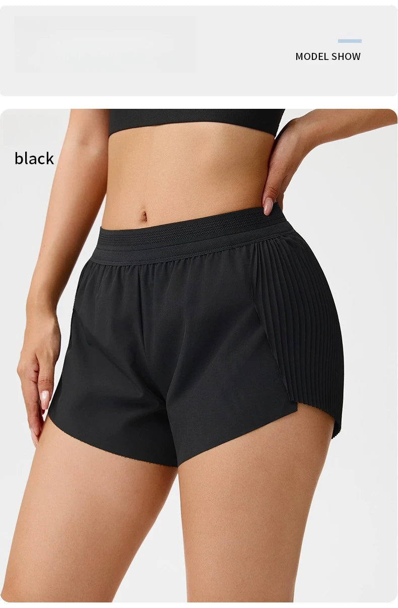Womens Tennis Golf Skort Built‑in Liner Shorts Two‑Piece Look Sports Skirt Yoga Running Fitness Gym Workout Outdoor Short Skirt