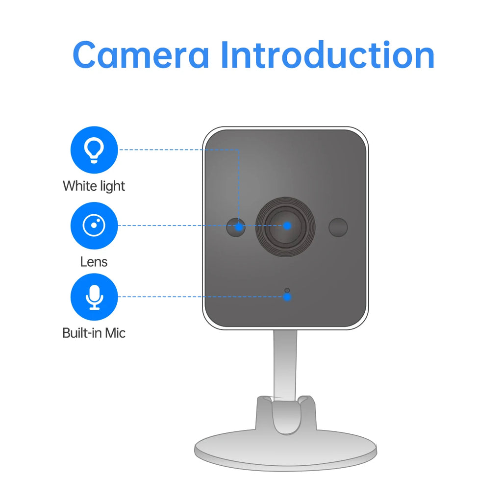 JOOAN 3MP Mini Wifi Camera Outdoor Motion Tracking Security IP Camera 1080P Color Night Waterproof Smart Home Baby Monitor