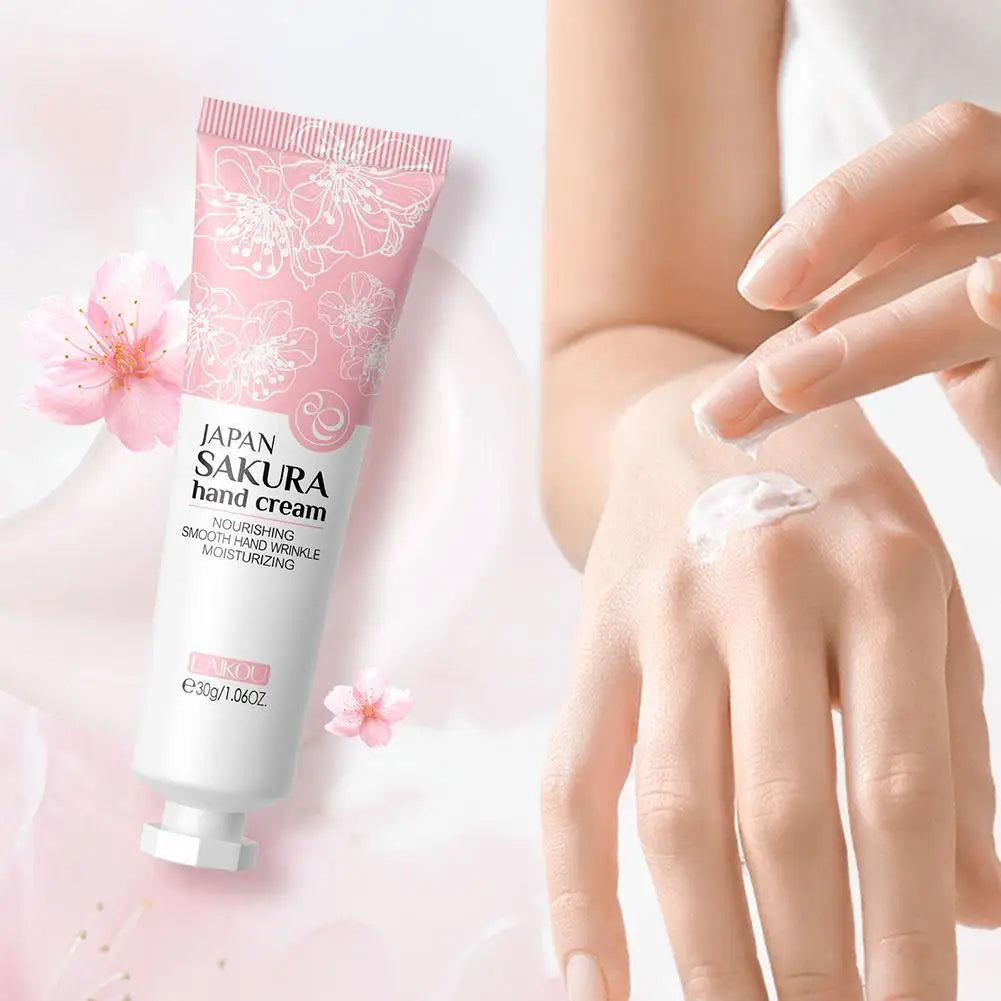 Sakura Hand Cream Whitening Wrinkle Removal Anti-crack Moisturizing Skin Care Cracked Repair Products Repair Hand Gream