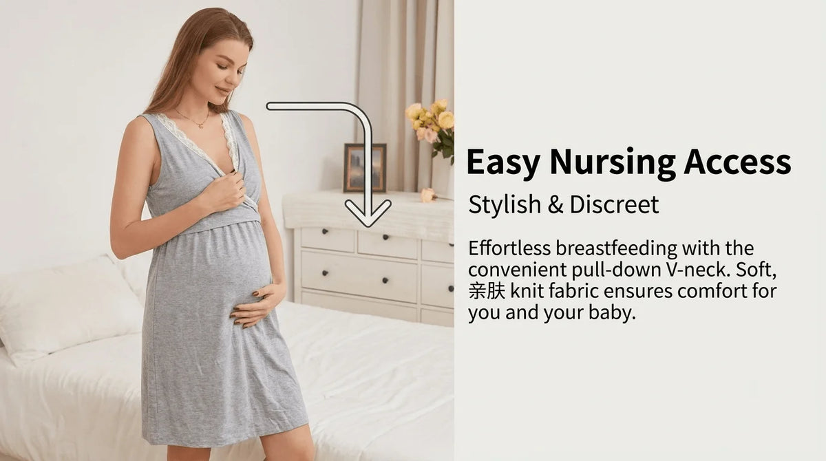 2-piece set, pregnant women, nursing long-sleeved pajamas set, autumn and winter loungewear, nursing nightgown, maternity clothes.