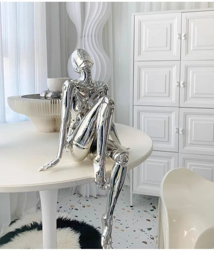 Modern Figurines Minimalism Art Miniatures Luxury Creative Ornaments for Bedroom Aesthetic Room Decor Original and Funny Gifts