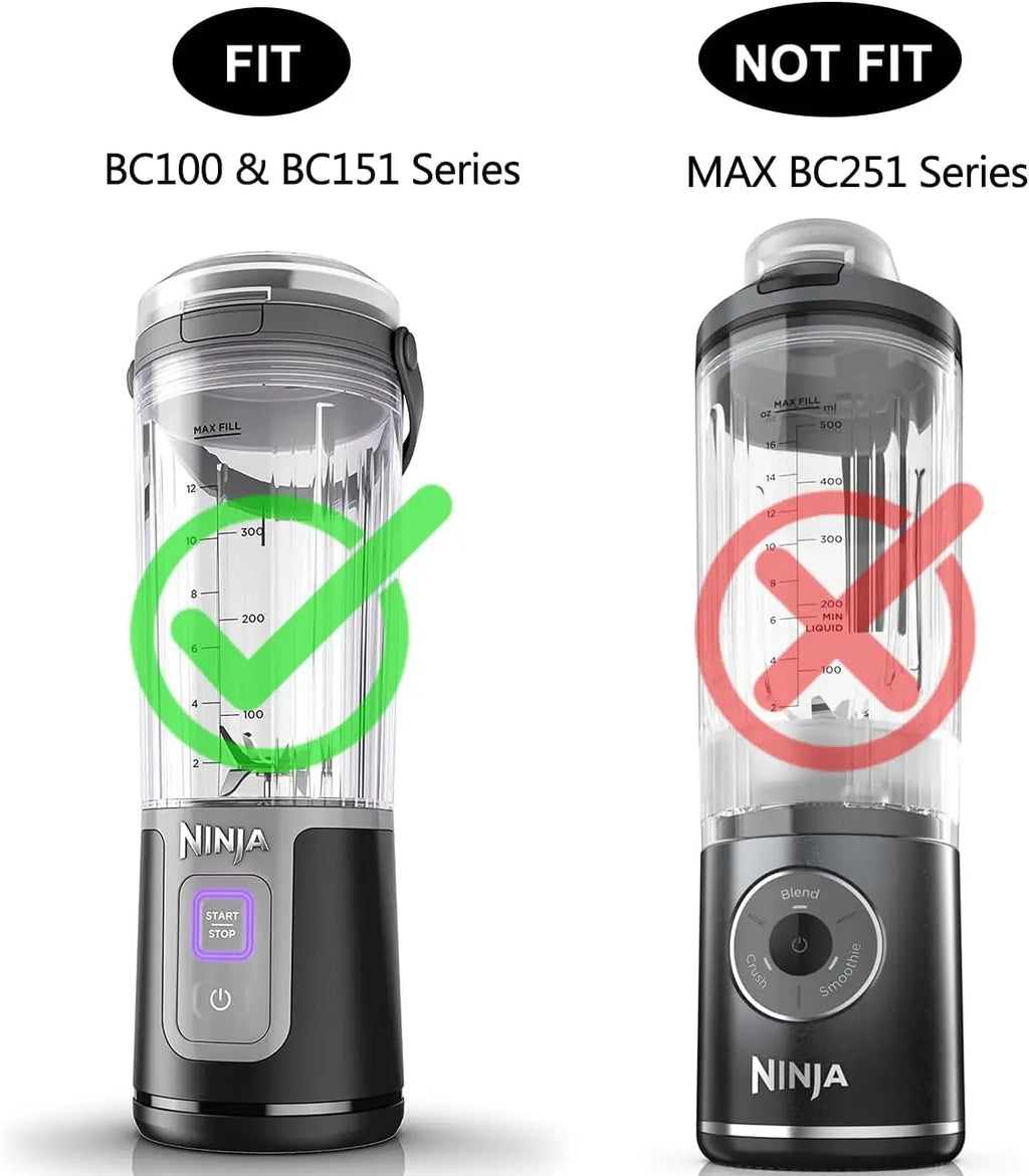 Blender Cup for Ninja Blast BC151BK /BC100 Series Portable Blender For Shakes and Smoothies BPA Free Leakproof-Lid and Sip Spout