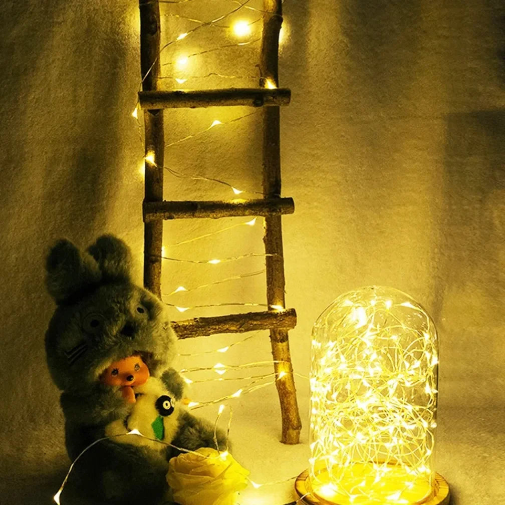 USB LED String Lights 5M Silver Wire Garland Light Waterproof Fairy Lights for Christmas Wedding Holiday Party Decoration