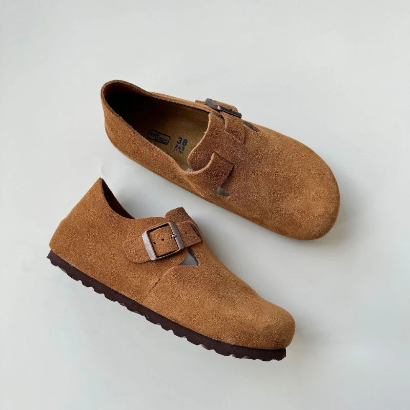 High-quality Vintage Fashion Suede Leather Sandals, Unisex, Spring and Autumn Trendy Premium Slippers