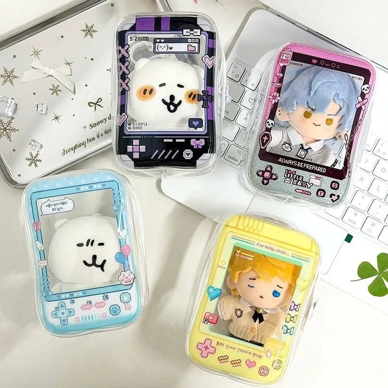 New Fun Creative Prison-themed Itabag Transparent Case For 13cm Doll Portable Clear Keychain Gift Box Collectibles Storage Pouch