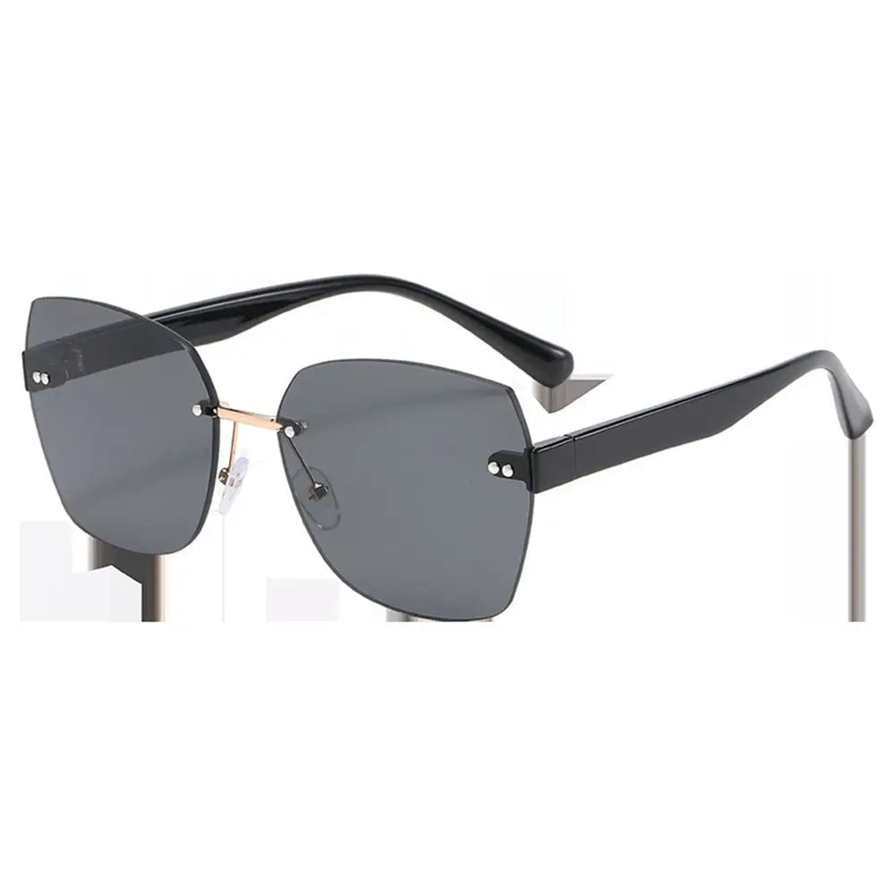Vintage Rimless Sunglasses 2024 Women Gradient Sunglasses  Summer Shades Fashion UV400  Frameless Sun Glasses Ladies Eyeglasses