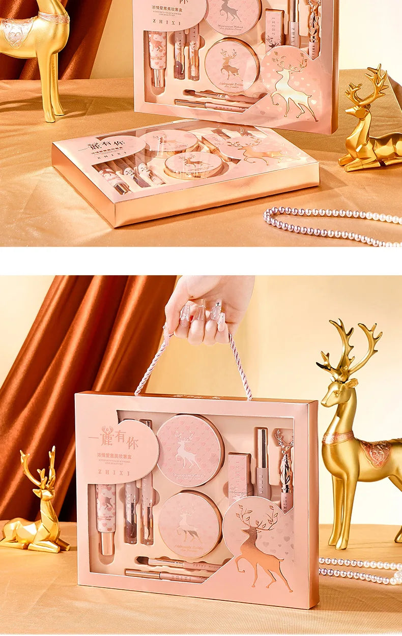 10-Piece Complete Makeup Gift Set Full Face Cosmetics Kit Luxurious Beauty Collection,Birthday & Valentine‘s Day Gift