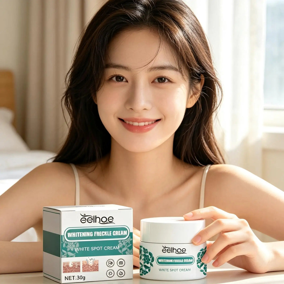 EELHOE Niacinamide Cream Chloasma Melanin Removal Melasma Lightener Smooth Skin Brightening Vitamin C Arbutin Freckle Cream 30g
