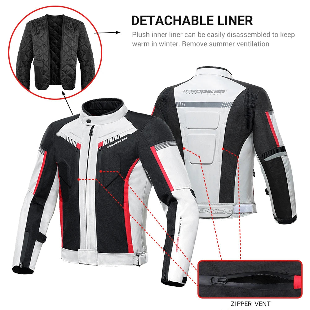 Motorcycle Jacket Moto Jackets Waterproof And Scratch Resistant Off-road Motorbike Jacket Moto Pants Outdoor Cycling Equipment