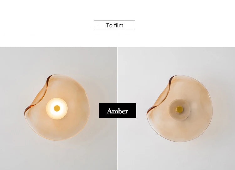 Light Luxury Postmodern Glass Wall Lamps Irregular Round Glass Minimalist Nordic Living Room Corridor Bedroom Bedside Wall Light