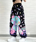 Spring and Autumn Women's Men's Gothic Hip Hop Yami Kawaii Y2K Skull Print Street Style Casual  Long Jogger Pants