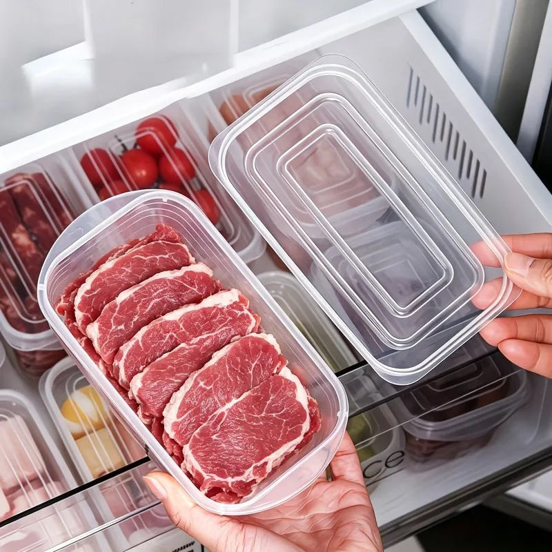 Food Storage Containers 12pcs (6 boxes +6 lids), Airtight Leak-Proof Stackable Microwave-Safe for Fridge Meal Prep Lunch Boxes