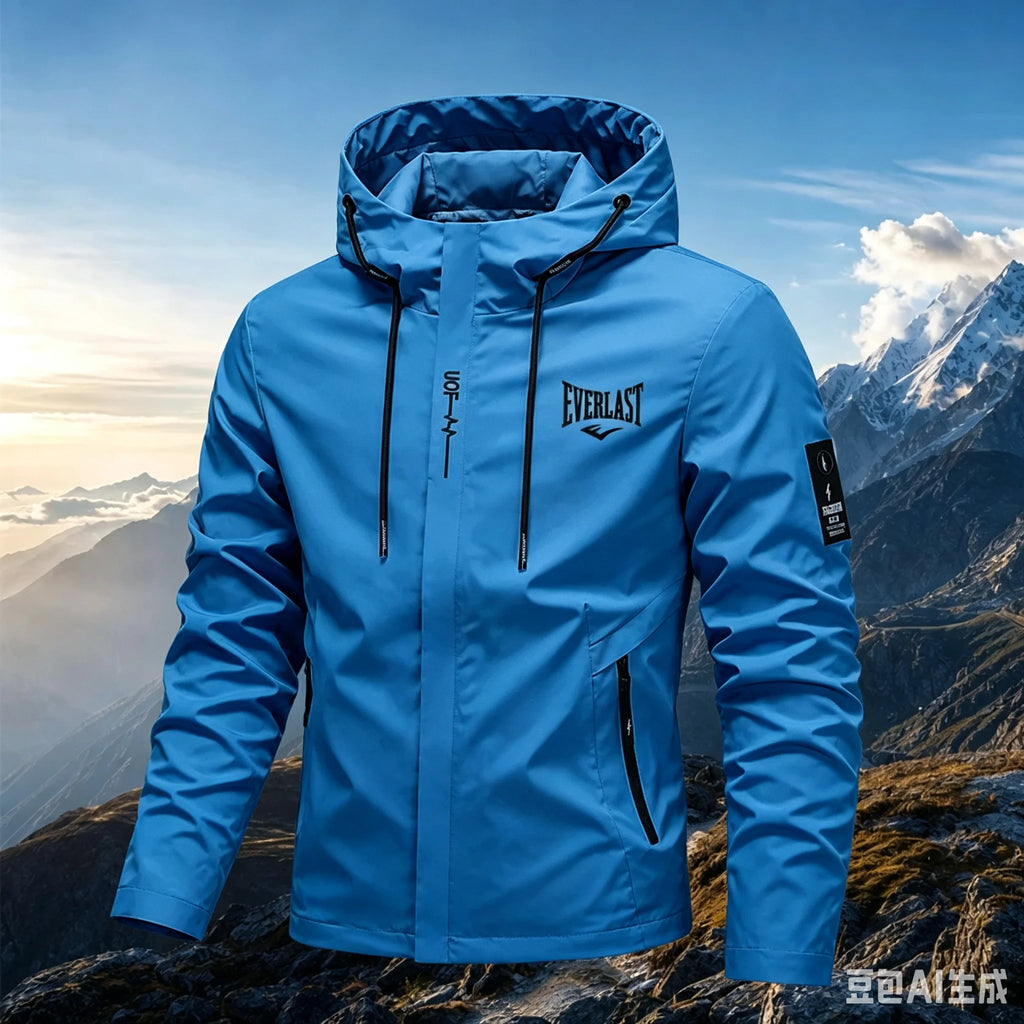 Men's Lightweight Hooded Hiking Jacket 2026 Solid Color Breathable Wear-Resistant Outdoor Casual Daily Wear