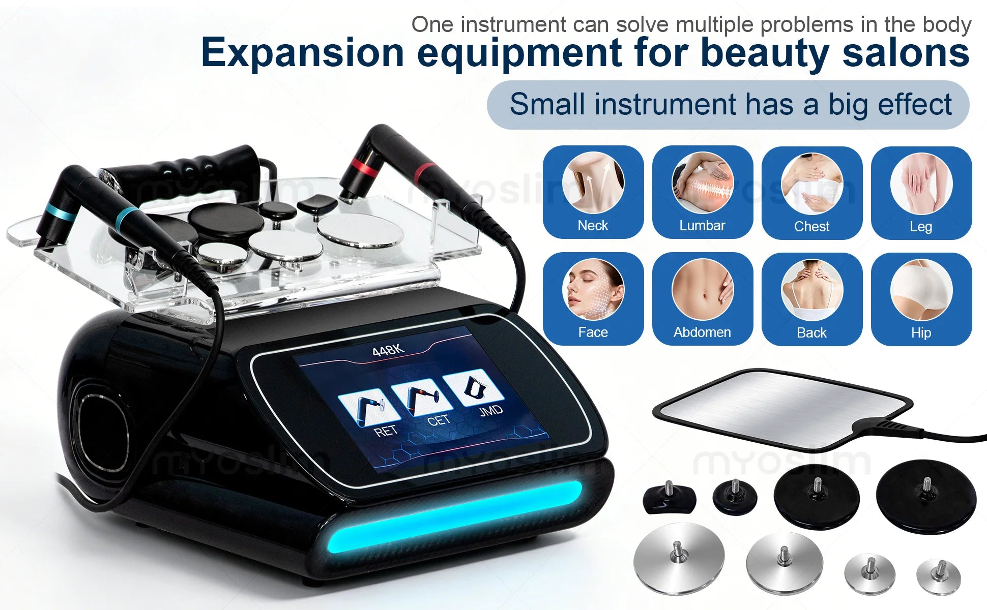 Latest Tecar 448k Body Slimming Machine Skin Tightening Smooth Wrinkles Face Equipment Massage Weight Lose Beauty Machine