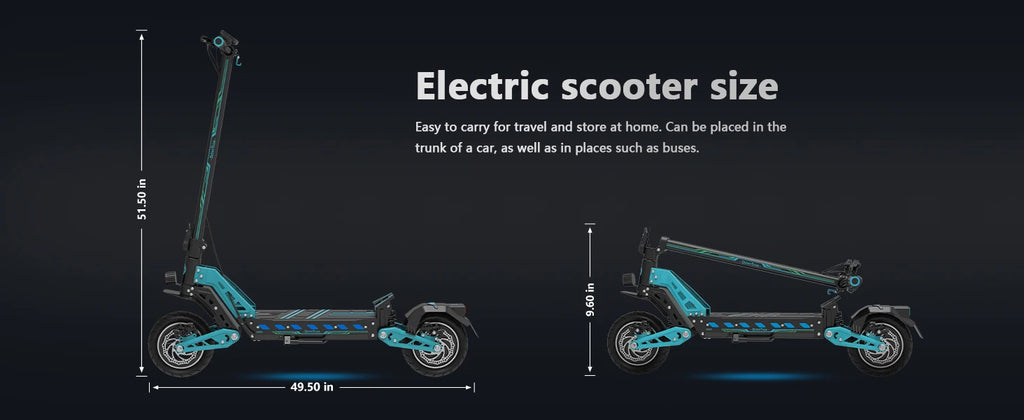 DT10 Adult Electric Scooter 1400W Peak Motor 50km/h Max Speed 48V16Ah 18650 Battery 50km Long Range Dual Disc Brakes Shock Suspension Absorbers System 330LB Maximum Load 10inch All-Terrain Tires NFC Unlocking Smart Display Fo