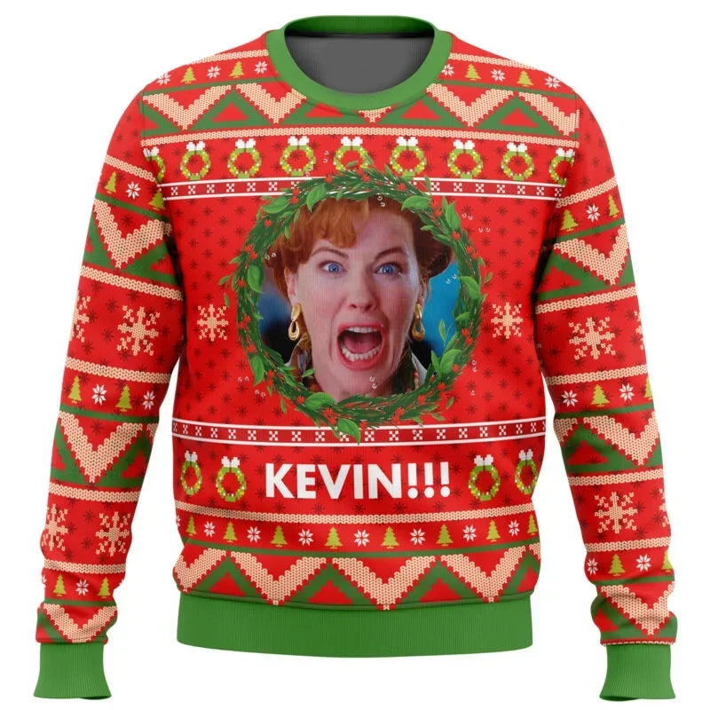 Autumn and Winter Merry Christmas Home Alone Ugly Christmas Sweater Cartoon Anime Women Men Pullover Tops Hoodie Sweatshirt