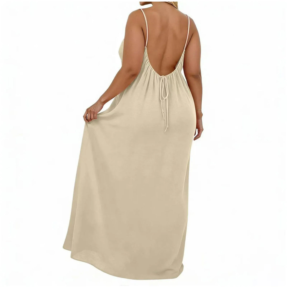 Sexy Suspender Long Dress For Women Plus Size Backless Strappy Maxi Dresses Summer Holiday Beach Party Sundress Robe Vestidos