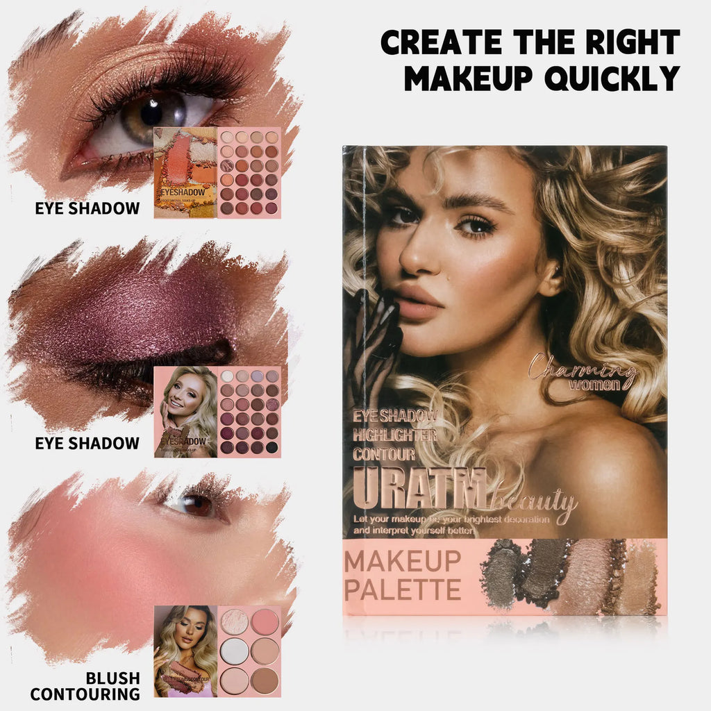 54-color Professional Makeup Palette Book Cosmetics Palette Matte Pearlescent Blush Highlight Contouring All-in-one Cosmetics