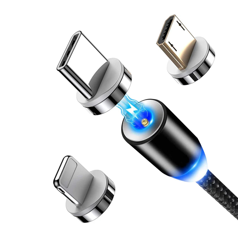 2022 New Round Magnetic Cable plug Type C Micro USB C Plugs Fast Charging Phone Microusb Type-C Magnet Charger Plug
