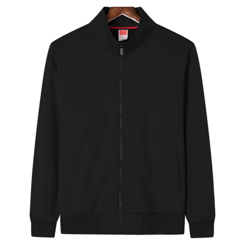 Winter Men Women Fleece Warm Jacket Custom Logo Company Team Casual Coat Printing Design Stand Collar Sweatshirt Embroidery