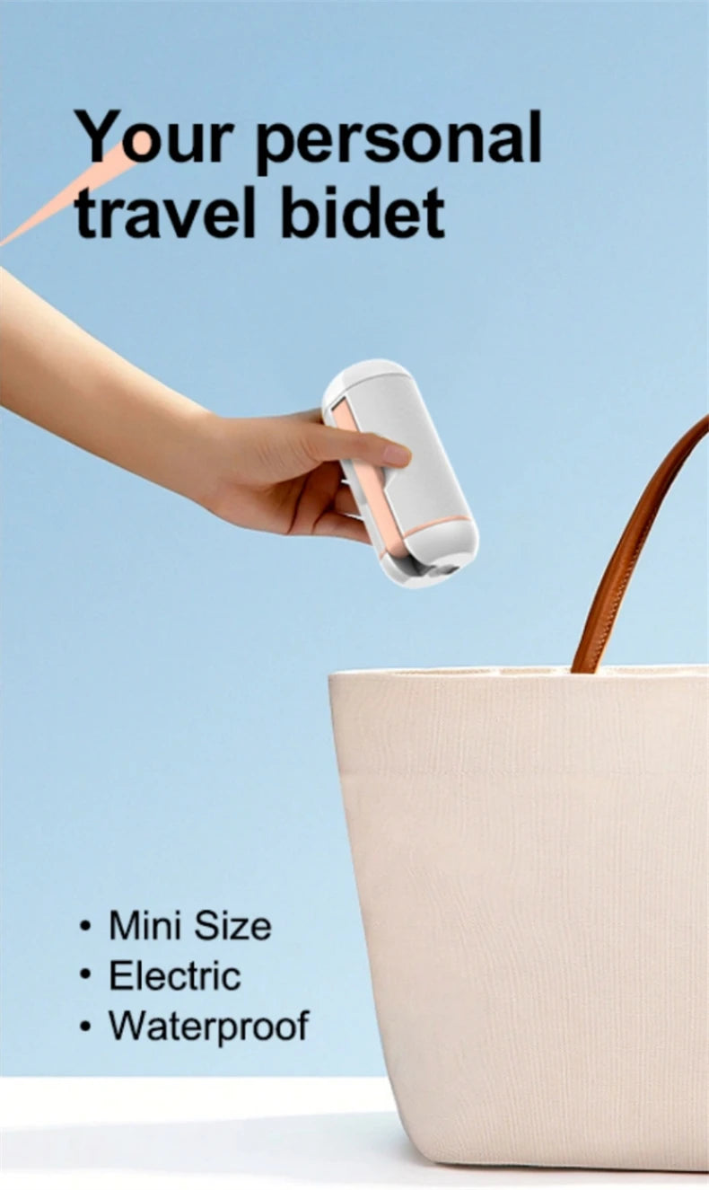 Pocket Bidet Shower Handhel Automatic Toilet Sprayer 200ML Portable Travel Shattaf for Hygiene Cleaning Personal Baby Care
