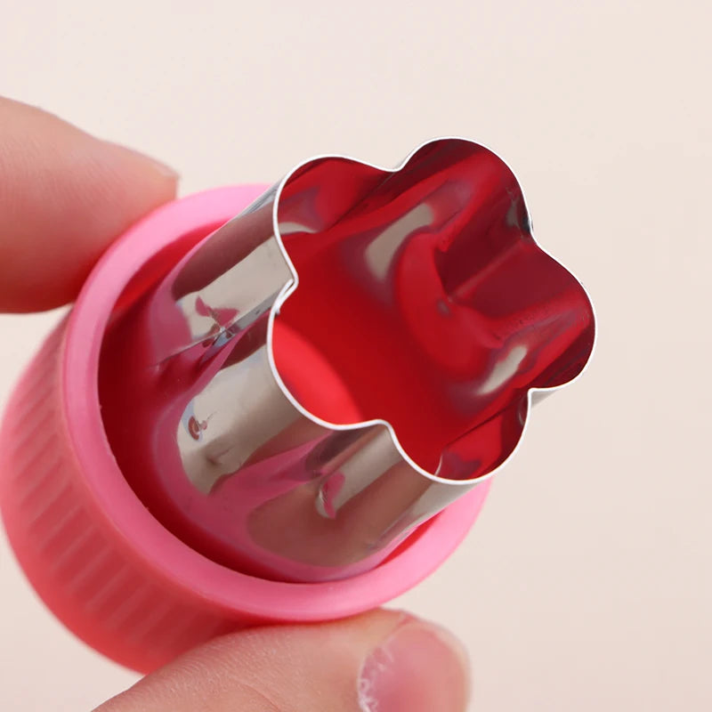 3PCS Star Heart Shape Vegetables Cutter Plastic Handle Portable Cook Tools Stainless Steel Fruit Cutting Die Kitchen Gadgets